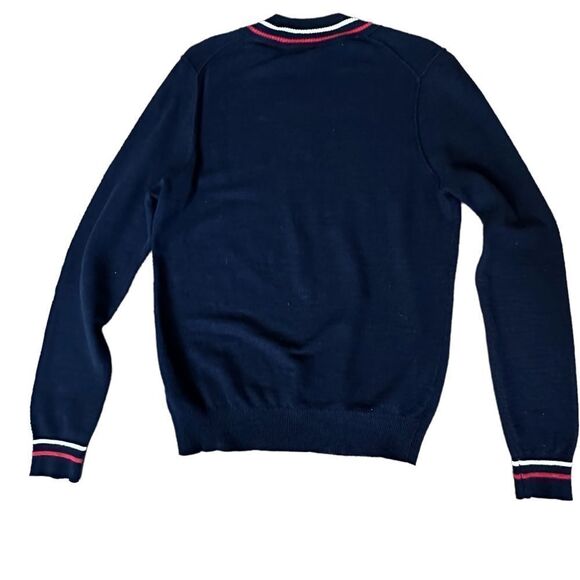 BOSS HUGO Boss Men’s V-neck Lightweight Navy Sweater Small  - Picture 4 of 15